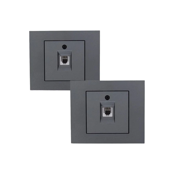 Ovivo Grano Füme Numeris Telefon Prizi Çerçeve Dahil 8 Adet - Resim 2