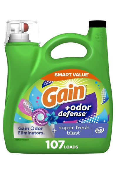 Gain +Odor Defense Sıvı Çamaşır Deterjanı 107 Yıkama 4.55LT ürün görseli