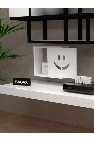 BAGAX Gülen Yüz Desenli Modem/sigorta Saklama Kutusu, 40cm X 33cm - Resim 8