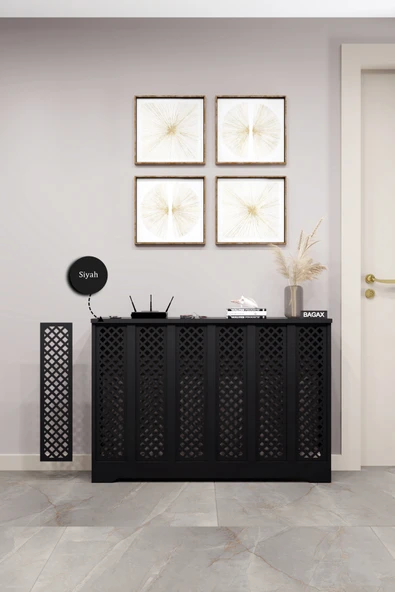 BAGAX Perge Model, Siyah Renk,iç Ölçü 116 Cm Dış Ölçü 120 Cm Petek Kaplama, Dresuar - Resim 2