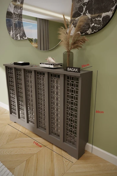 BAGAX Ayasofya Model, Antrasit Renk,iç Ölçü 116 Cm Dış Ölçü 120 Cm Petek Kaplama, Dresuar - Resim 2