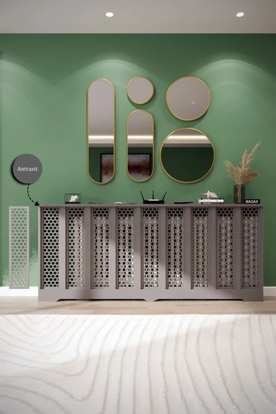 BAGAX Bodrum Model, Antrasit Renk,iç Ölçü 176 Cm Dış Ölçü 180 Cm Petek Kaplama, Dresuar ürün görseli