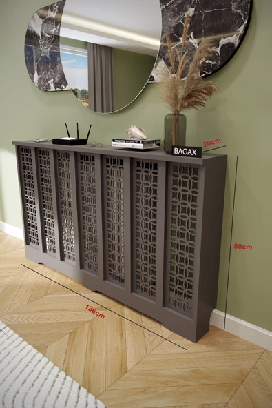 BAGAX Ayasofya Model, Antrasit Renk,iç Ölçü 136 Cm Dış Ölçü 140 Cm Petek Kaplama, Dresuar - Resim 2