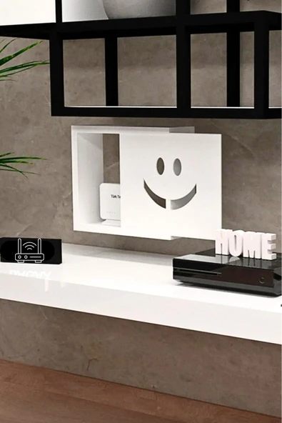 BAGAX Gülen Yüz Desenli Modem/sigorta Saklama Kutusu, 40cm X 33cm ürün görseli