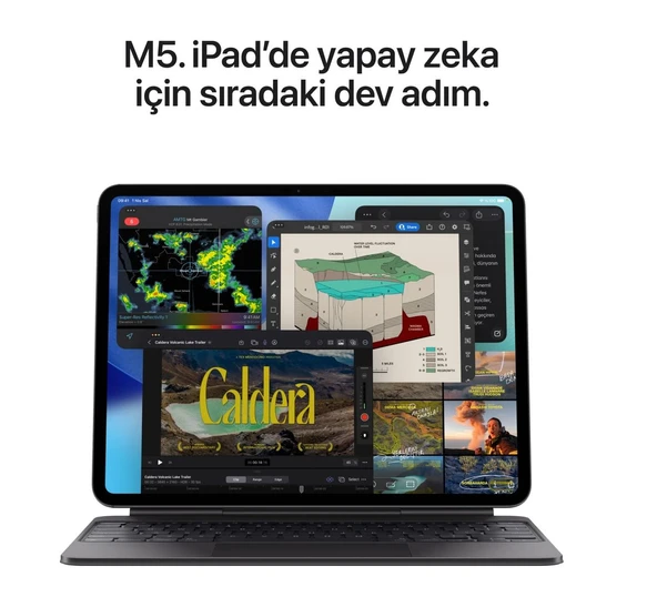 iPad Pro M5 Wi-Fi 256 GB 13" MDYJ4TU/A Uzay Siyahı Tablet - Resim 4