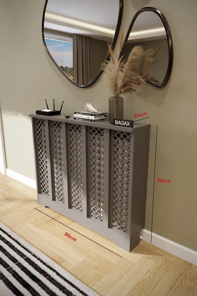 BAGAX Zeugma Model, Antrasit Renk,iç Ölçü 96 Cm Dış Ölçü 100 Cm Petek Kaplama, Dresuar - Resim 2