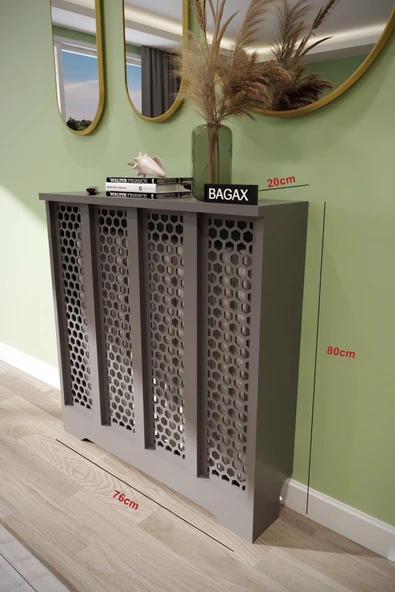 BAGAX Bodrum Model, Antrasit Renk,iç Ölçü 76 Cm Dış Ölçü 80 Cm Petek Kaplama, Dresuar - Resim 2