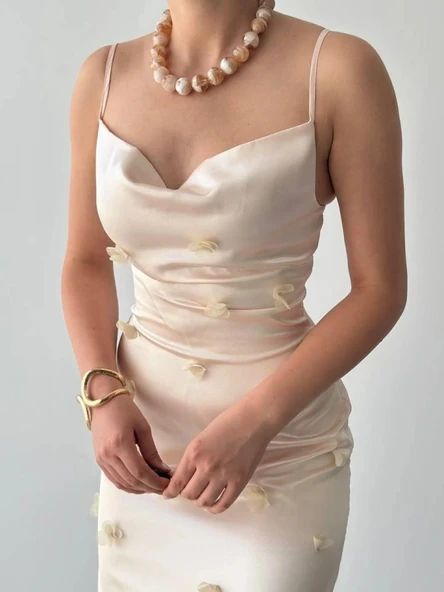 Dora Çiçek Detaylı Elbise - Resim 7