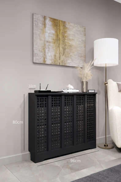 BAGAX Ahşap Petek Kaplama Dresuariç Ölçü 96 Cm Dış Ölçü 100 Cm, Kalorifer Kapama - Resim 2