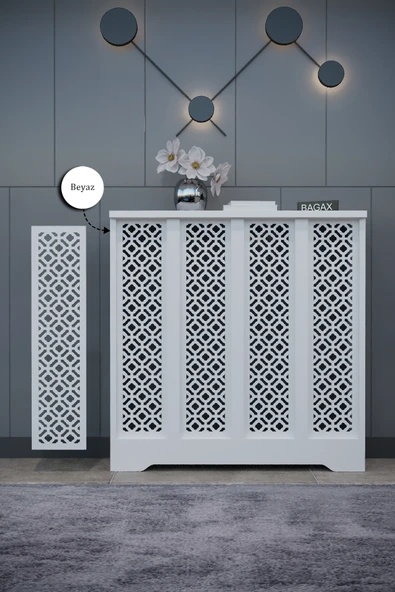 BAGAX Pera Model, Beyaz Renk,iç Ölçü 76 Cm Dış Ölçü 80 Cm Petek Kaplama, Dresuar ürün görseli