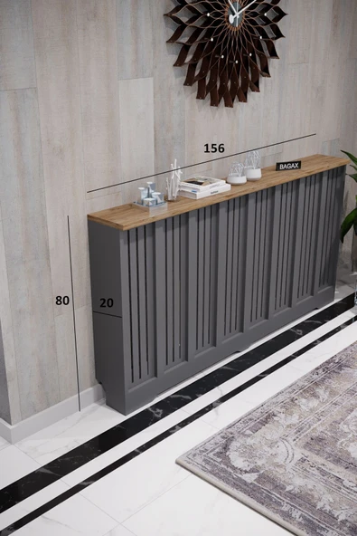 BAGAX Petek Onu Dresuar Kaplama 156cm Cok Amacli Dolaplar Mobilya Kalorifer Petek Onu Kapatma - Resim 2