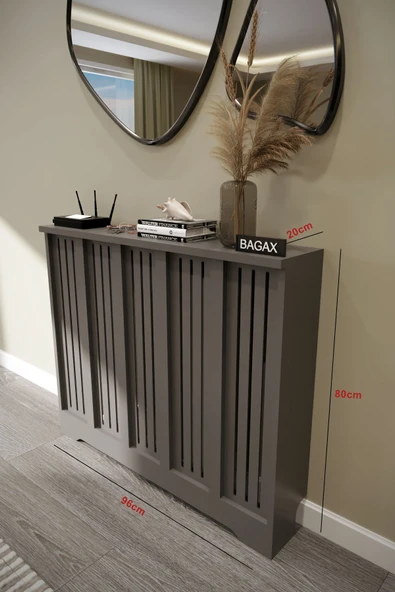 BAGAX Efes Model, Antrasit Renk,iç Ölçü 96 Cm Dış Ölçü 100 Cm Petek Kaplama, Dresuar - Resim 2