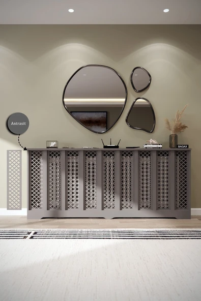 BAGAX Zeugma Model, Antrasit Renk,iç Ölçü 176 Cm Dış Ölçü 180 Cm Petek Kaplama, Dresuar ürün görseli