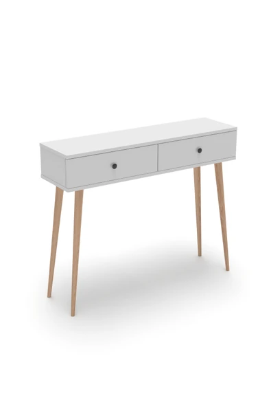 BAGAX 2 Kapaklı Ahşap Ayaklı Modern Dresuar - Resim 5