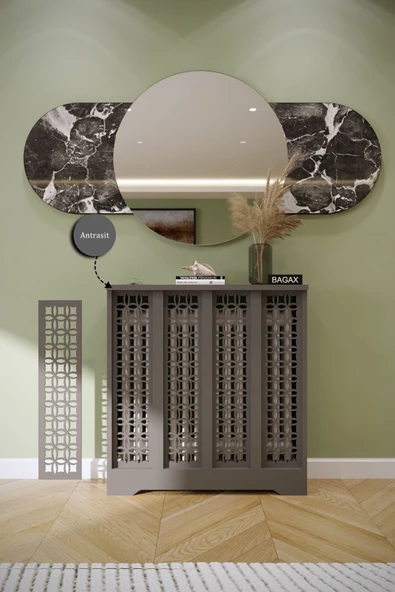 BAGAX Ayasofya Model, Antrasit Renk,iç Ölçü 76 Cm Dış Ölçü 80 Cm Petek Kaplama, Dresuar ürün görseli