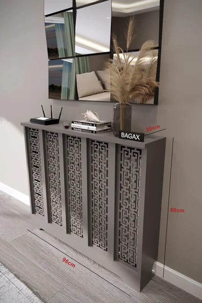 BAGAX Karatay Model, Antrasit Renk,iç Ölçü 96 Cm Dış Ölçü 100 Cm Petek Kaplama, Dresuar - Resim 2