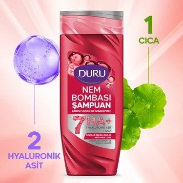 Duru Nem Bombası Dökülme Eğilimli Saçlar Için Dökülme Karşıtı Şampuan 3x400 ml - Resim 2
