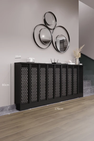 BAGAX Bodrum Model, Siyah Renk,iç Ölçü 176 Cm Dış Ölçü 180 Cm Petek Kaplama, Dresuar - Resim 2