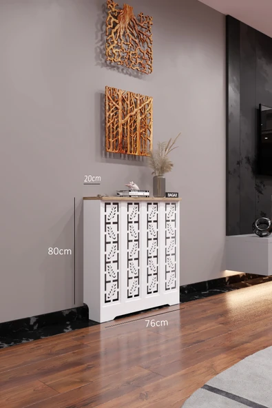 BAGAX Assos Model, Beyaz Üstü Çam Renk, 76 Cm Petek Kaplama, Dresuar ürün görseli