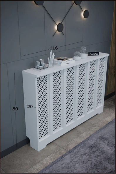 BAGAX Petek Onu Dresuar Kaplama 116cm Cok Amacli Dolaplar Mobilya Kalorifer Petek Onu Kapatma ürün görseli