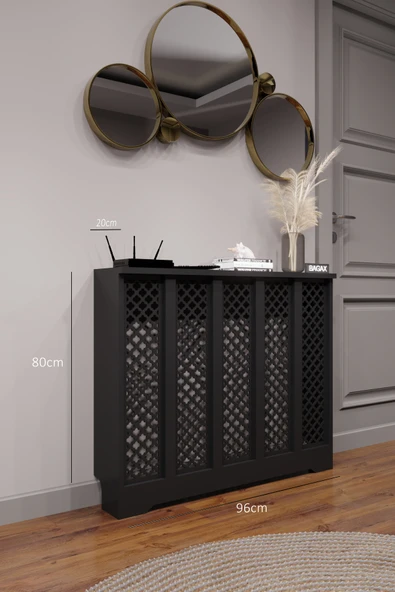 BAGAX Ahşap Petek Kaplama Dresuariç Ölçü 96 Cm Dış Ölçü 100 Cm, Kalorifer Kapama - Resim 2