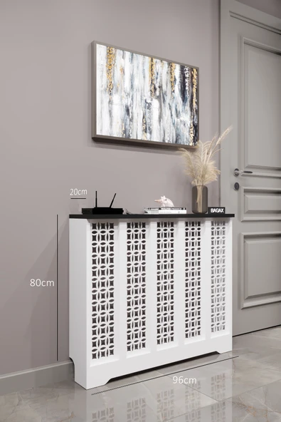 BAGAX Ayasofya Model, Beyaz Üstü Siyah Renk,iç Ölçü 96 Cm Dış Ölçü 100 Cm Petek Kaplama, Dresuar ürün görseli