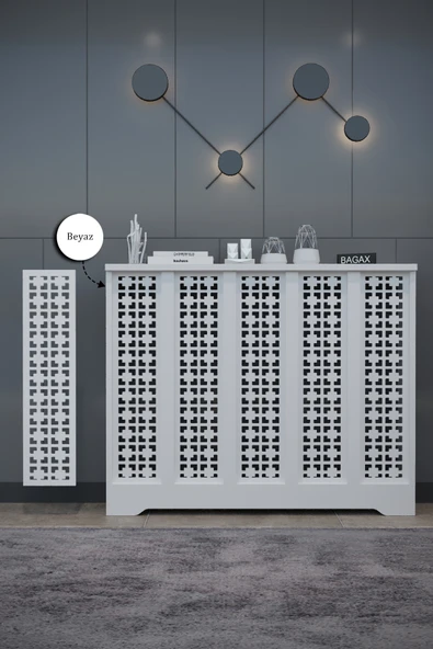 BAGAX Truva Model, Beyaz Renk,iç Ölçü 96 Cm Dış Ölçü 100 Cm Petek Kaplama, Dresuar ürün görseli