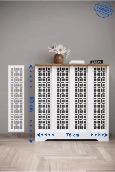 BAGAX Ayasofya Model, Beyaz Üstü Çam Renk,iç Ölçü 76 Cm Dış Ölçü 80 Cm Petek Kaplama, Dresuar - Resim 2