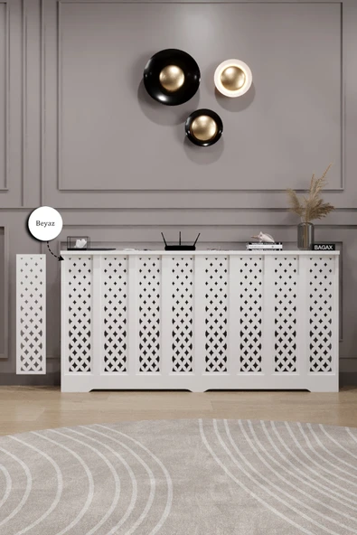 BAGAX Sümela Model, Beyaz Renk,iç Ölçü 176 Cm Dış Ölçü 180 Cm Petek Kaplama, Dresuar ürün görseli