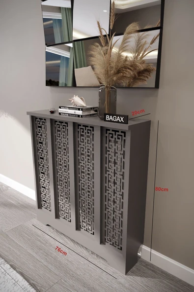 BAGAX Karatay Model, Antrasit Renk,iç Ölçü 76 Cm Dış Ölçü 80 Cm Petek Kaplama, Dresuar - Resim 2