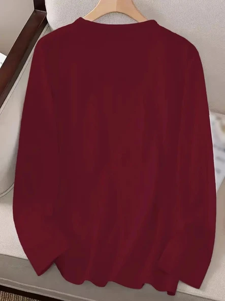 Kadın Uzun Kollu Bisiklet Yaka Ayçiçeği Desenli Viskon Bluz - Resim 3