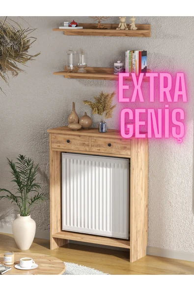 BAGAX ORİON ÇİFT KAPAKLI PETEK KAHVE KÖŞESİ DRESUAR 2 ADET RAF HEDİYE ürün görseli