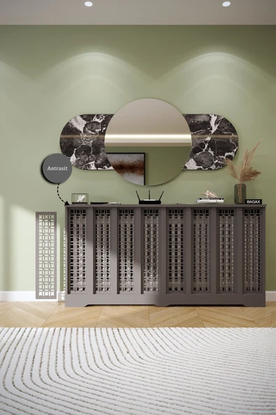 BAGAX Ayasofya Model, Antrasit Renk,iç Ölçü 156 Cm Dış Ölçü 160 Cm Petek Kaplama, Dresuar ürün görseli