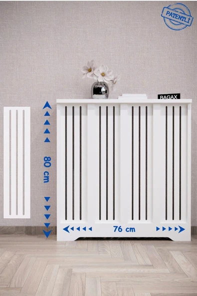 BAGAX Efes Model, Beyaz Renk,iç Ölçü 76 Cm Dış Ölçü 80 Cm Petek Kaplama, Dresuar ürün görseli