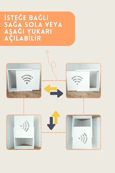 BAGAX Wifi Desenli Modem/sigorta Saklama Kutusu, 40cm X 33cm - Resim 6