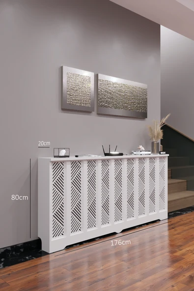 BAGAX Gordion Model, Beyaz Renk,iç Ölçü 176 Cm Dış Ölçü 180 Cm Petek Kaplama, Dresuar - Resim 2