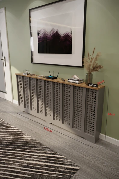 BAGAX Truva Model, Antrasit Üstü Çam Renk,iç Ölçü 176 Cm Dış Ölçü 180 Cm Petek Kaplama, Dresuar ürün görseli