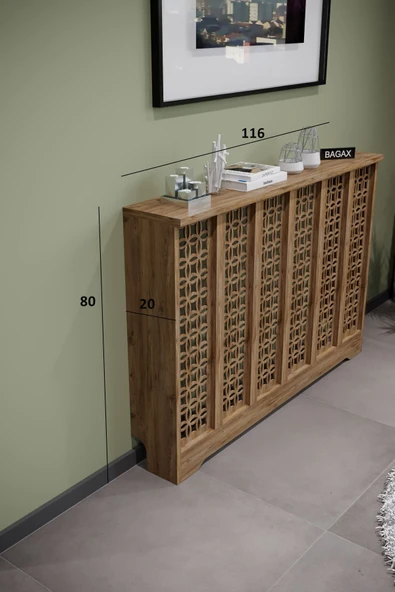 BAGAX Ayasofya Model, Çam Renk,iç Ölçü 116 Cm Dış Ölçü 120 Cm Petek Kaplama, Dresuar - Resim 2