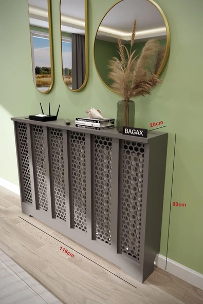 BAGAX Bodrum Model, Antrasit Renk,iç Ölçü 116 Cm Dış Ölçü 120 Cm Petek Kaplama, Dresuar - Resim 2