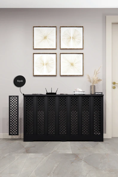 BAGAX Perge Model, Siyah Renk,iç Ölçü 136 Cm Dış Ölçü 140 Cm Petek Kaplama, Dresuar ürün görseli