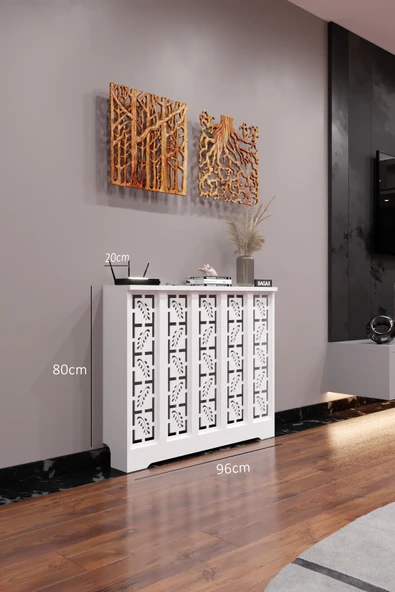 BAGAX Assos Model, Beyaz Renk, 96 cm Petek Kaplama, Dresuar - Resim 2