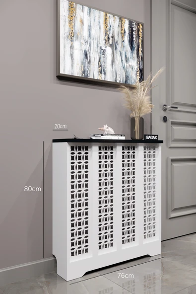 BAGAX Ayasofya Model, Beyaz Üstü Siyah Renk,iç Ölçü 76 Cm Dış Ölçü 80 Cm Petek Kaplama, Dresuar ürün görseli