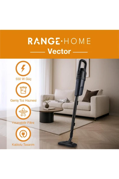 Range Vector Kablolu Dikey Süpürge ürün görseli