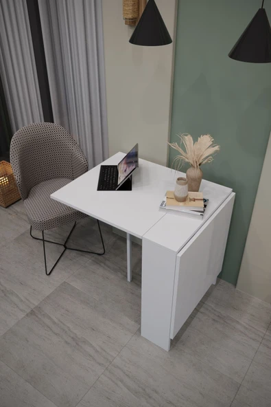 ENDLESS SHOPPİNG Katlanir Mutfak Masası Balkon Masası Pratik Katlanir Yer Kaplamayan Cok Amaclı Dolap Mutfak Mobilya - Resim 6