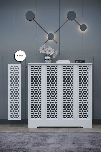 BAGAX Bodrum Model, Beyaz Renk,iç Ölçü 76 Cm Dış Ölçü 80 Cm Petek Kaplama, Dresuar ürün görseli