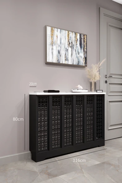 BAGAX Ayasofya Model, Siyah Üstü Beyaz Renk,iç Ölçü 116 Cm Dış Ölçü 120 Cm Petek Kaplama, Dresuar ürün görseli