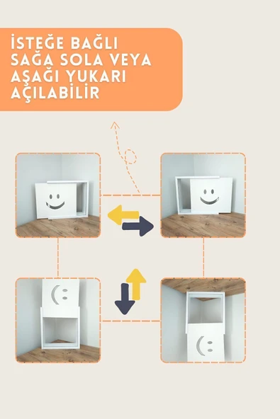 BAGAX Gülen Yüz Desenli Modem/sigorta Saklama Kutusu, 40cm X 33cm - Resim 3