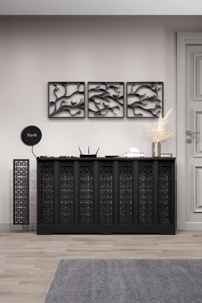 BAGAX Karatay Model, Siyah Renk,iç Ölçü 136 Cm Dış Ölçü 140 Cm Petek Kaplama, Dresuar ürün görseli