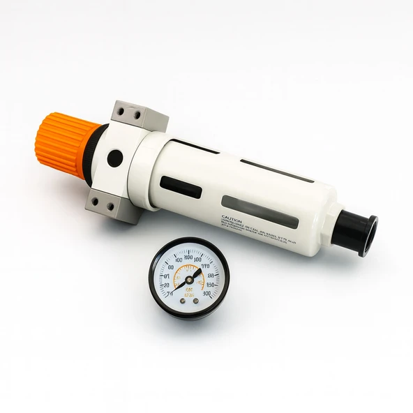 Yüksek Kapasite 1/4'' Filtre Regülatör Pnömatik Hava Temizleme Basınç Ayar Cihazı Kompresör - Resim 5