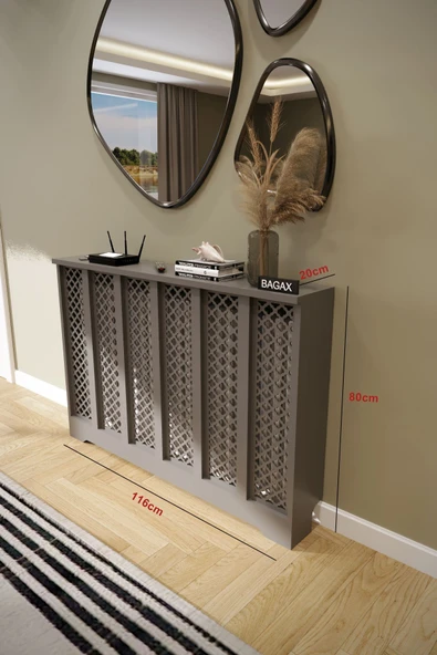 BAGAX Zeugma Model, Antrasit Renk,iç Ölçü 116 Cm Dış Ölçü 120 Cm Petek Kaplama, Dresuar - Resim 2